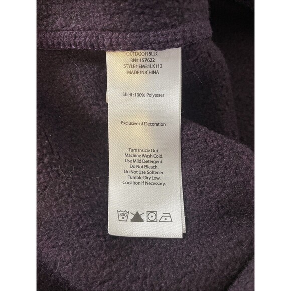 Eddie Bauer 1/4 Zip Sweater Men's Size S Pullover Mock Neck Chest Pocket Purple - Picture 7 of 8